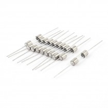 10 Pcs 5mm x 20mm Axial Leads Fast Acting Glass Fuses Tube 1Amp 250V