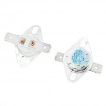 2 Pcs 195C NC 2 Pin Terminals Temperature Control Ceramic Thermostat 10A AC250V