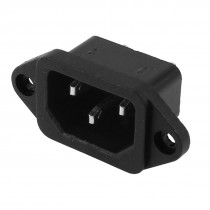 Panel Mounted IEC320 C14 Inlet 3 Pin Power Socket Adapter Plug AC 250V 10A