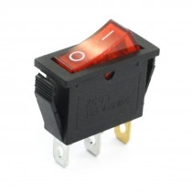 AC 250V 15A Red Light SPST ON/OFF Power Control Boat Rocker Switch
