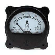 0-100A Class 2.5 Accuracy Vertical Mounted Analog Ammeter Ampere Meter