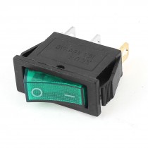 Green Press Button On/Off I/O SPST Snap in Boat Rocker Switch 15A 250VAC