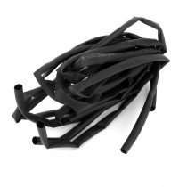 4pcs 3.3Ft 1M Long 6mm Dia Black Polyolefin Heat Shrinkable Tube