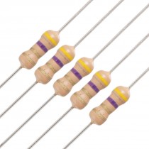 100 x 1/4W 250V 4.7 ohm 4R7 Through Hole Carbon Film Resistor