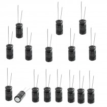 22uF 250V 10mm x 20 mm Radial Lead Aluminum Electrolytic Capacitors 17 Pcs