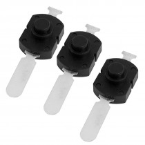 3 x Horizontal 2 Pin Latching Action Push Button Switch for Electric Torch
