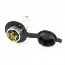 AC 250V 15A Dustproof Metal Chassis 6 Pin Male Female Aviation Plug Connector