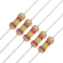 50 x 1/4W 250V 2.4K ohm Through Hole Carbon Film Resistor