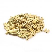 200 Pcs M3 Female Thread Brass Pillar PCB Standoff Hexagonal Spacer 12mm