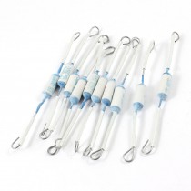 10 Pcs White 250V 15A 200 Celsius Fuses 9cm Long for Electric Rice Cooker