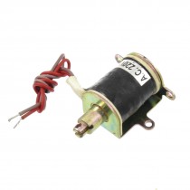 AC 220V 10mm 0.03Kg Force Push Type Open Frame Solenoid Electromagnet
