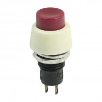 10mm Panel Mounted AC 250V 2A SPST Momentary Push Button Switch Red
