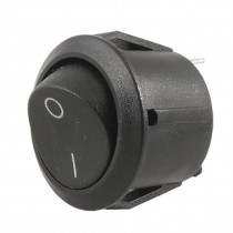 AC 250V 3A ON-OFF I/O SPST 2 Pin Snap in Mini Round Boat Rocker Switch x 2 Pcs