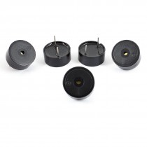 5pcs DC 12V 4mA Industrial Electronic Continuous Sound Buzzer Black 23x10mm