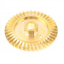 Water Pump Part Double Side 3.07" Diameter Gold Tone Brass Impeller