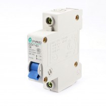DZ47-63 C6 35mm DIN Rail Mounted 1 Pole Miniature Circuit Breaker AC 230/400V 6A