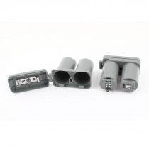 Dark Gray Plastic Double Compartments Battery Box 2 Pieces for Water Heater