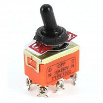 AC 15A 250V ON/OFF/ON 3 Position DPDT Latching Action Toggle Switch