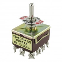 10A/380VAC 15A/250VAC 3 Position 4PDT ON-OFF-ON 12 Pin Toggle Switch