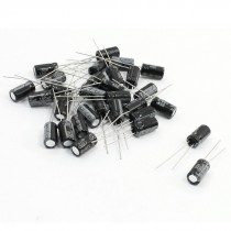 30Pcs 35V 100uF Radial Lead Electrolytic Capacitor 6mm x 12mm