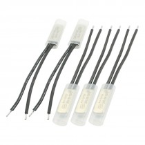5Pcs 120C 250V 5A Dual Cable Circuit Cut Off Temperature Thermal Fuses