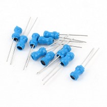 10Pcs 50uH 500mA 4x6mm 10% Tolerance Radial Lead Inductor Blue