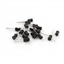 20 Pcs 22UH 10% 800mA 5x7mm Radial Leaded Magnetic Core Inductors Black