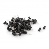 100Pcs 33uH 800mA 6x10mm 10% Tolerance Shielded Radial Lead Inductor Black