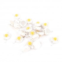 20pcs 1W Power Energy Saving Warm White LED Lamp Light Beads Emitter 90-100LM