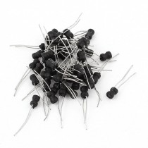 50Pcs 330uH 100mA 4x6mm 10% Tolerance Radial Lead Inductor Black