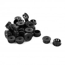 30Pcs 19mm Universal Black Plastic Cable Snap in Locking Bushing Grommet