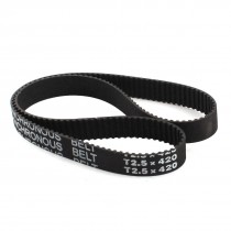 T2.5x420 168-Teeth 10mm Wide 2.5mm Pitch Black Cogged Timing Belt for 3D Printer