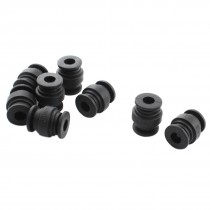 8Pcs 8mm Dia 20mm Height Black Rubber Shock Absorption Gimbal Damping Ball