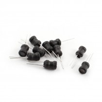 10Pcs 3mH 300mA 6x8mm 10% Tolerance Shielded Radial Lead Inductor Black