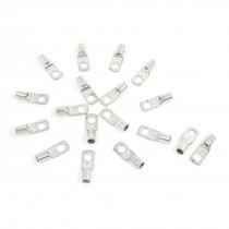 20 Pcs 10MM2 Cable Copper Lug Terminal Connector Silver Tone for 6mm Dia Bolt