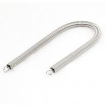 12 Inches Silver Tone 2 Hook Rings Spring for Chest Expander Bicycle Vehicle