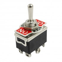 AC 250V 6A 125V 10A DPDT On/Off/On 6P Toggle Switch Black