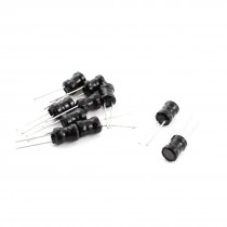 10Pcs 30mH 30mA 6x8mm 10% Tolerance Radial Lead Inductor Black