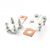 2pcs 200A JTL Copper Aluminum Jointing Clamp Cable Terminal 13mm Ring 1 2" Stud