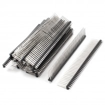 25Pcs 2.54mm 80Pin Dual Rows Through Hole Male Pin Header Strip 19mm