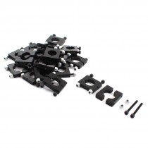 20Pcs 12mm Black Aluminum Clamp for Carbon Fiber Tube RC Quadcopter Hexrcopter