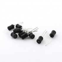 10Pcs Through Hole 3.3mH 200mA 5x7mm 10% Radial Leads Inductors Black