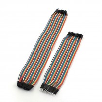 2pcs 40Pin F/F 30cm + 40Pin F/M 20cm Breadboard Test Jumper Cable Wire