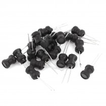 20Pcs Through Hole 680uH 450mA 6x8mm 10% Radial Leads Inductors Black
