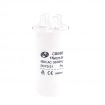 AC 450V 15uF Nonpolar Polypropylene Film Coated Motor Run Capacitor CBB60
