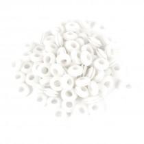 100 PCS 6mm x 12mm White Rubber Cable Wiring Grommets Gasket Ring