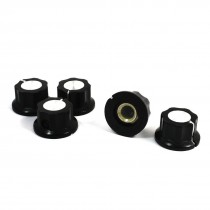 5pcs Adjustable Turn 16mm Top 6mm Shaft Insert Dia Potentiometer Rotary Knobs