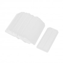 20pcs 72x31mm White Plastic Blank Cable Bundles Marker Plate Label Hangtag