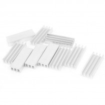 10 x Silver Tone Aluminum Cooler Radiator Heat Sink Heatsink 30mm x 11mm x 5mm