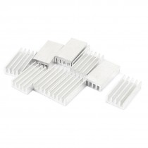 10 x Silver Tone Aluminum Cooler Radiator Heat Sink Heatsink 20mm x 11mm x 5mm